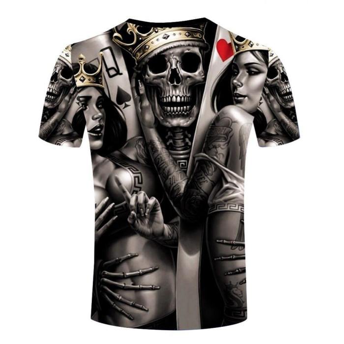 The Dark Poker Skull 3D T-Shirt