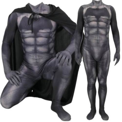 Dawn Of Justice Bruce Wayne Batman Cosplay Costume Bodysuit With Cloak
