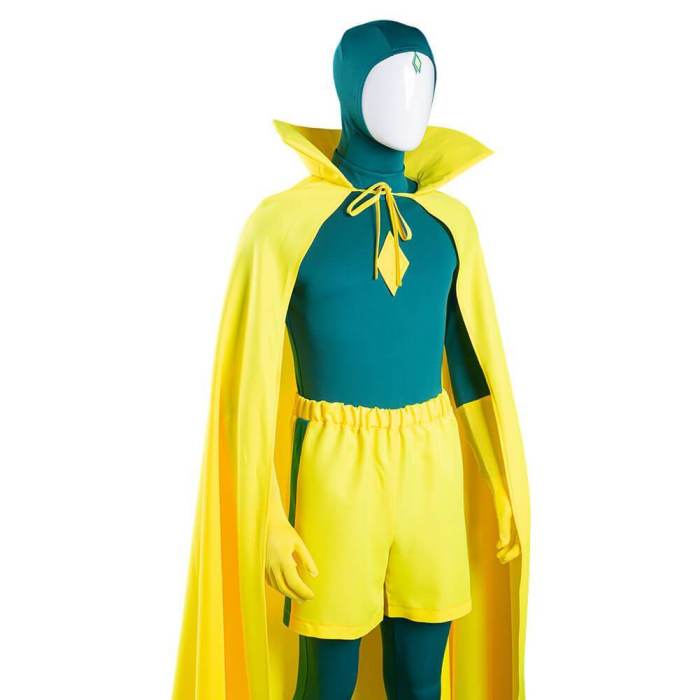 Wanda Superhero Vision Cosplay Costume Green Avenger Halloween Outfits