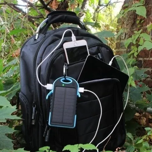 5,000 Mah High Speed 2 Port Solar Charger - 5 Colors