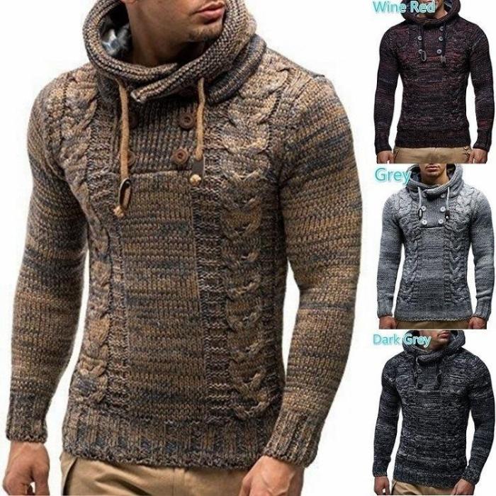 Men'S Wool Thick Knitted Sweater