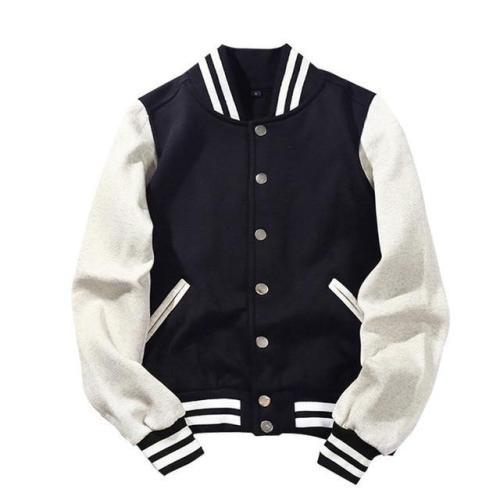 Men‘S Casual Baseball Coat Street Style Bomber Jacket