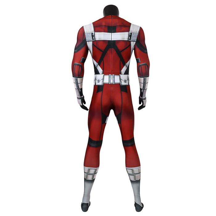 Red Guardian Black Widow  Jumpsuit Cosplay Costume -