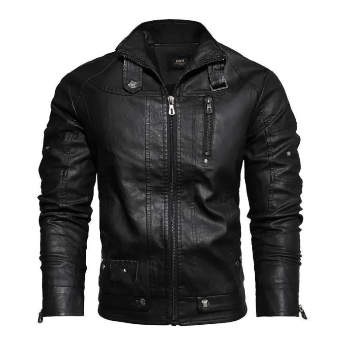Men'S  Retro Trend Leather Jacket