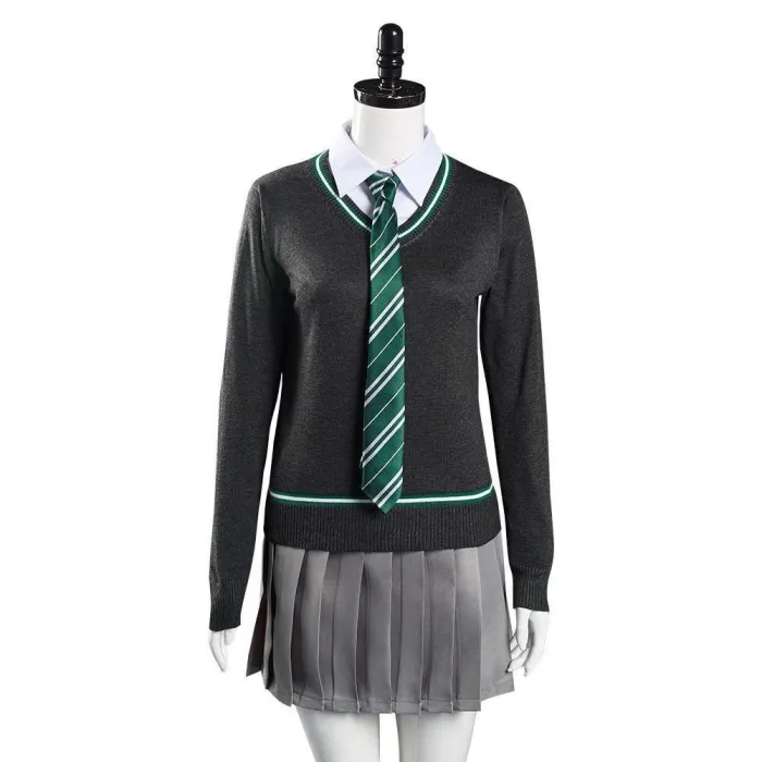 Harry Potter Slytherin Women School Uniform Outfits Halloween Carnival Suit Cosplay Costume