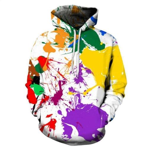 Paint Splatter 3D Hoodie Sweatshirt Pullover