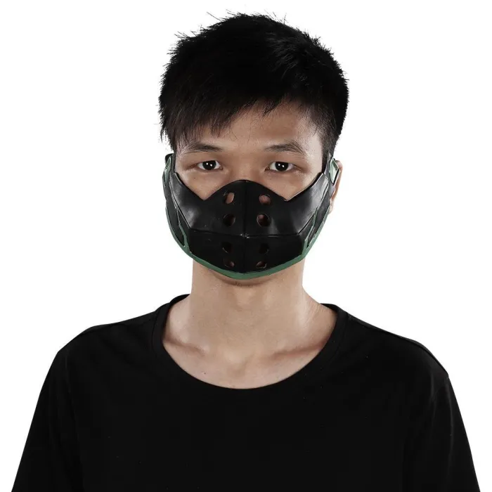 Anime My Hero Academia Midoriya Izuku Helmet Masquerade Halloween Party Costume Props Cosplay Latex Mask