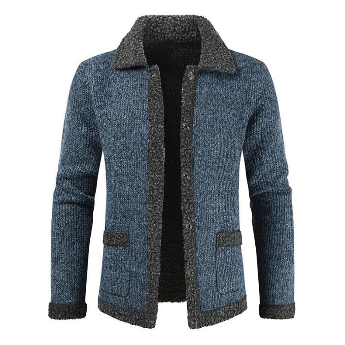 Men'S Fleece Collar Streetwear Fashion Sweater