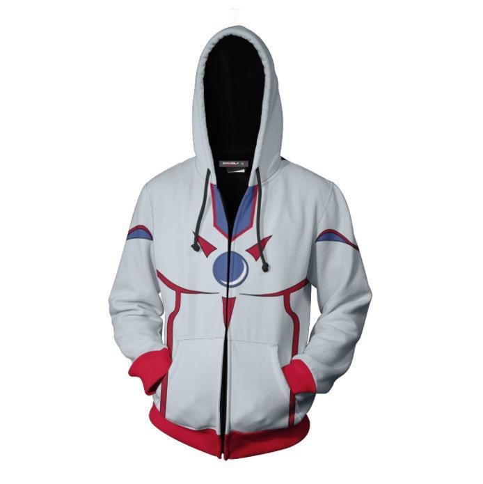 Yu-Gi-Oh! Anime Seto Kaiba White Cosplay Unisex 3D Printed Hoodie Sweatshirt Jacket With Zipper