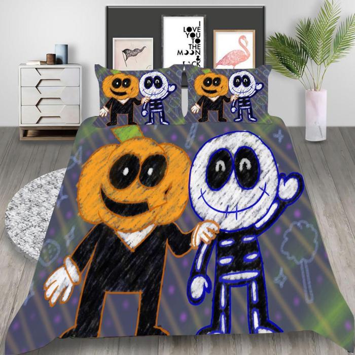 Friday Night Funkin Cosplay Bedding Set Duvet Cover Pillowcases Halloween Home Decor