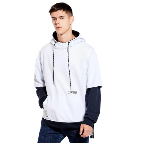Hoodie Sweatshirt Mens Hip Hop Streetwear Colorblock Hoodie