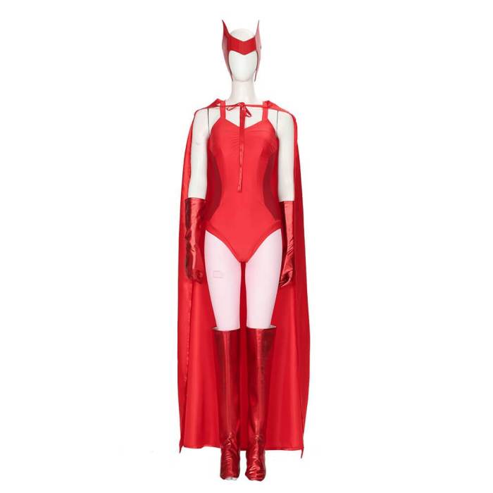 Wandavision Scarlet Witch Wanda Red Suit Cosplay Costumes