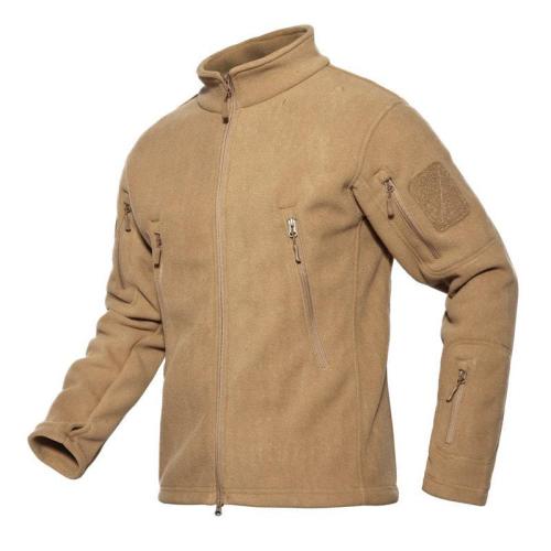 Manswears Outdoors Multi-Pocket Thermal Polar Fleece Soft Shell Tactical Jacket