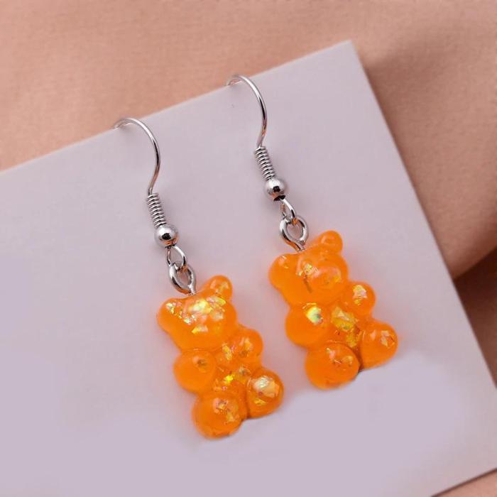 Cute Gummy Bear Dangle Earrings