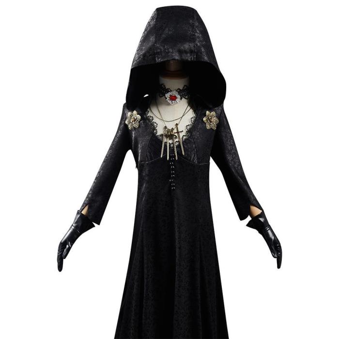 Resident Evil Village Vampire Lady Dress Outfits Kids Children Halloween Carnival Suit Cosplay Costume