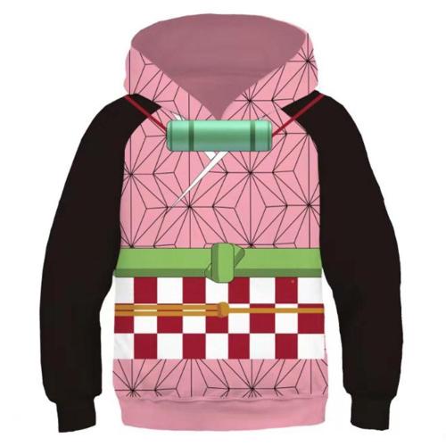 Kids Demon Slayer: Kimetsu No Yaiba Kamado Nezuko Cosplay Hoodies Boys Girls Long Sleeve Pullover Sweatshirt