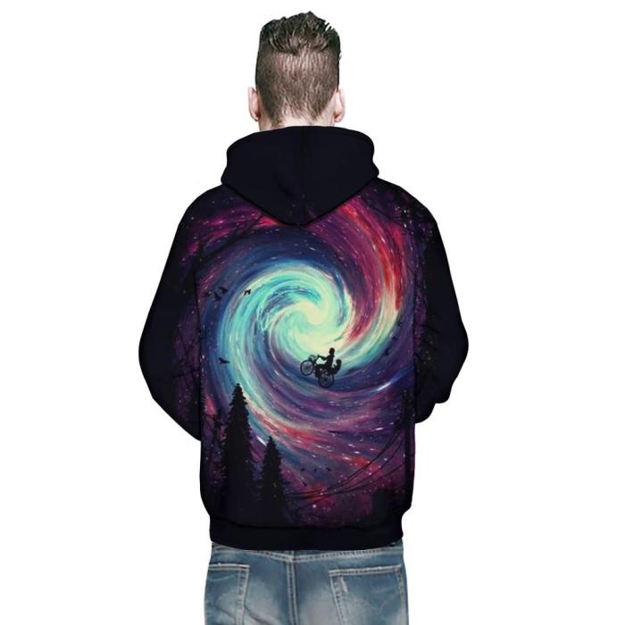 Alien Vortex 3D Logo Hoodie For Men Sweatshirt