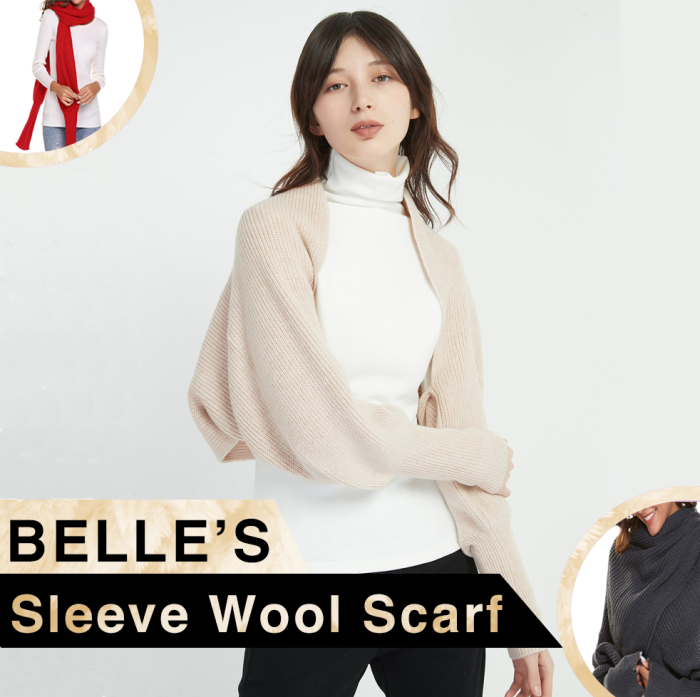 Belle'S Sleeve Wool Scarf