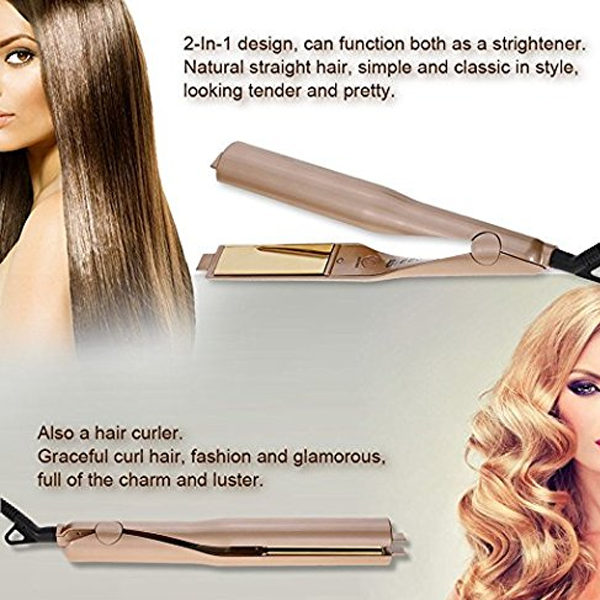 Pro 2-In-1 Hair Curling And Straightening Iron