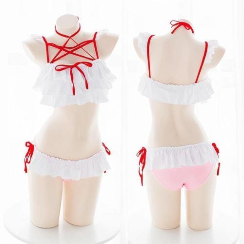 Red Pentagram Lingerie Set