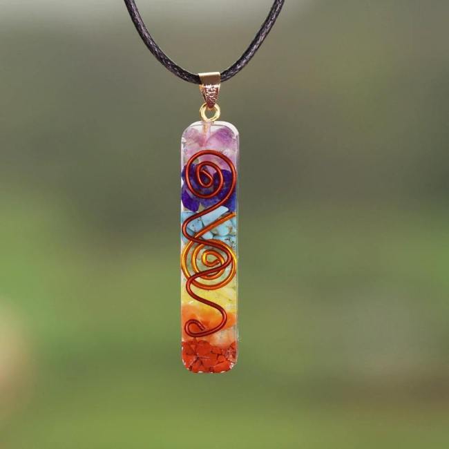 Rainbow Chakra Pendant Necklace