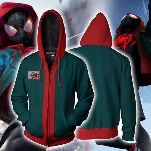 Spider-Man Movie Peter Parker Cosplay Unisex 3D Printed Hoodie Sweatshirt Jacket With Zipper