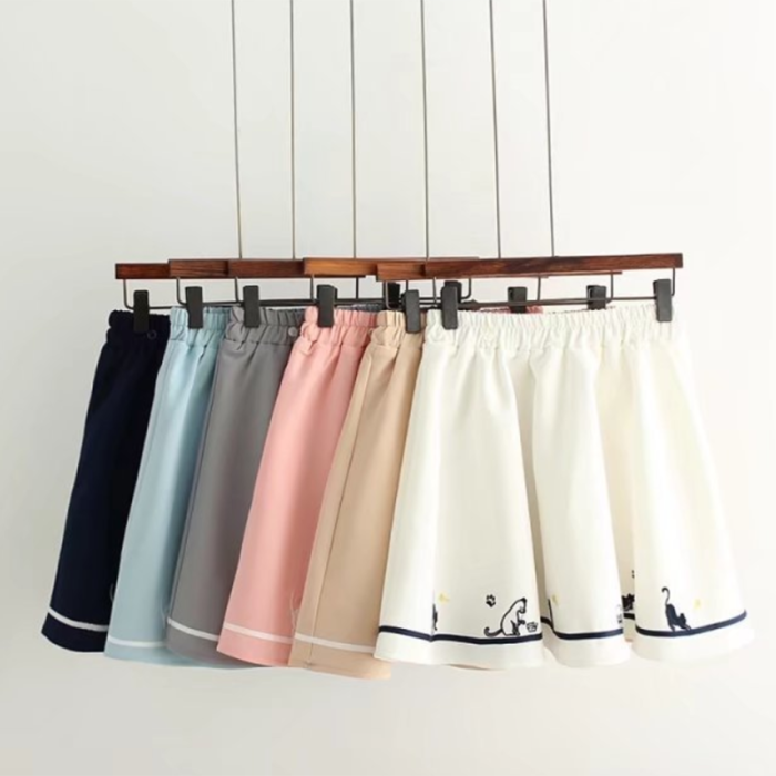 Cat Claw Embroidery Sweet Overall Dress