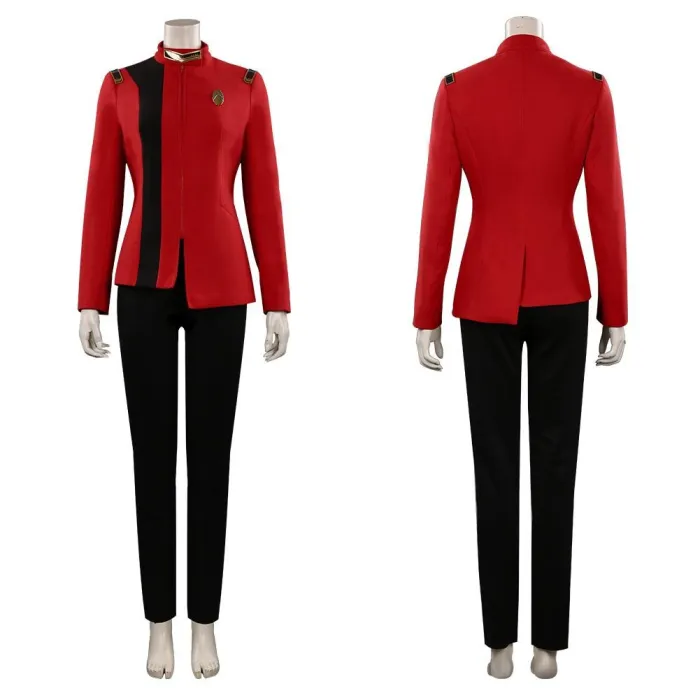 Star Trek: Discovery Season 4  Michael Burnham Red  Uniform Outfits Halloween Carnival Suit Cosplay Costume