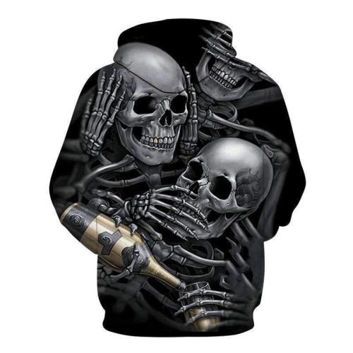 Skulls 3D Print Sweatshirts Hoodies