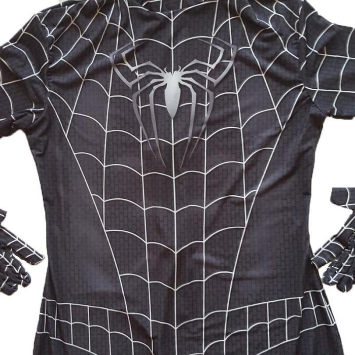Black Venom Spiderman Jumpsuit Superhero  Zentai Suit Cosplay Costumes