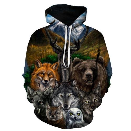Wolf Pack 3D Sweatshirt Hoodie Pullover