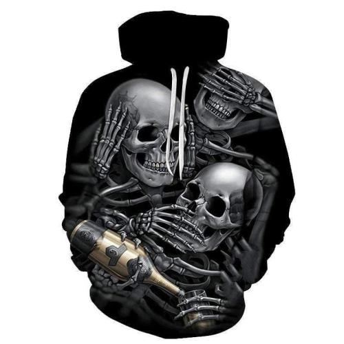 Skulls 3D Print Sweatshirts Hoodies