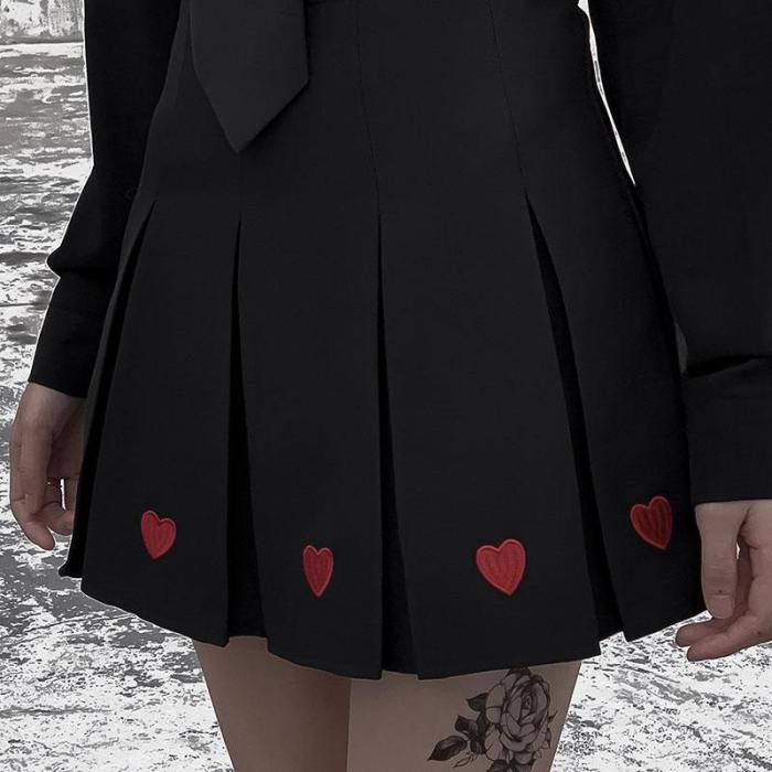 Heart Pleated Skirt Sd8