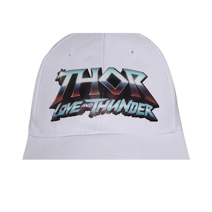 Thor: Love And Thunder Print Adjustable Men Women  White Snapback Caps Cosplay Baseball Cap