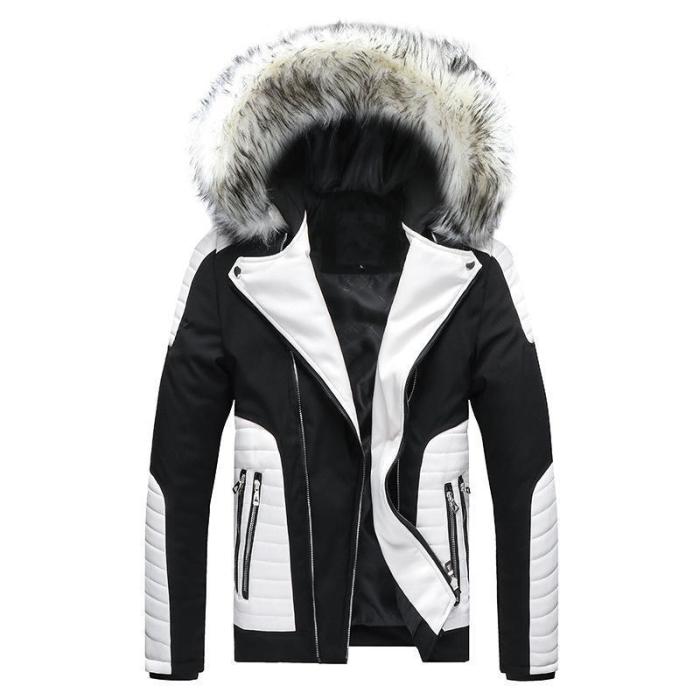Men'S  Winter Personal Jacket Leather Coat