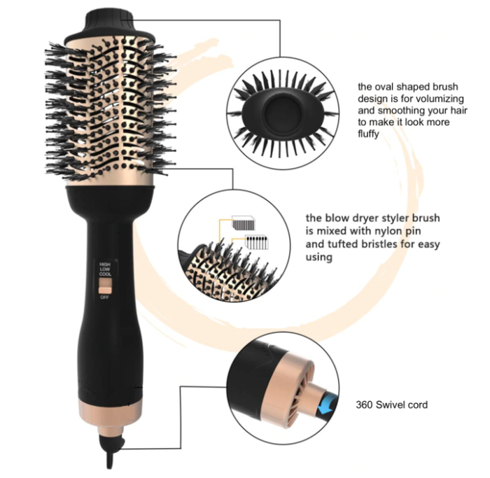 Gold Pro One-Step Hair Dryer Brush