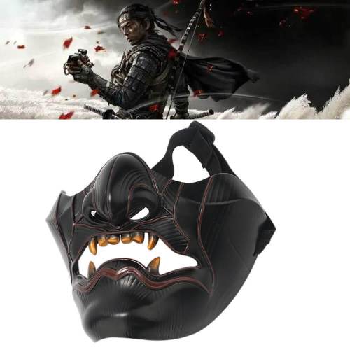 Ghost Of Tsushima Sakai Cosplay Half Face Samurai Resin Masks Props