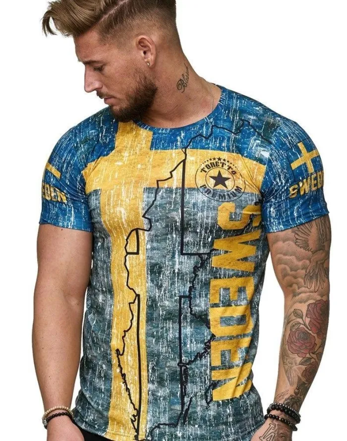 Breathable Jersey Germany Spain Sweden Russia Portugal T-Shirt Men'S Sweatshirt Top