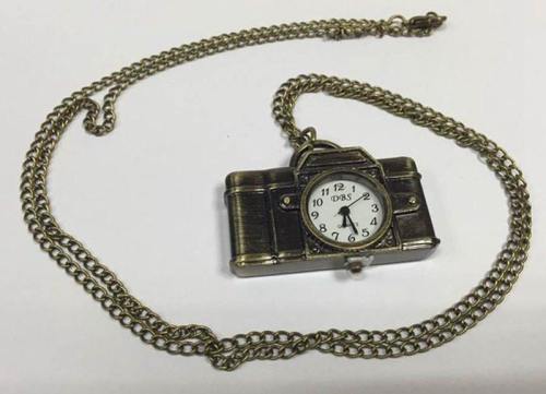 Vintage Style Camera Watch Necklace