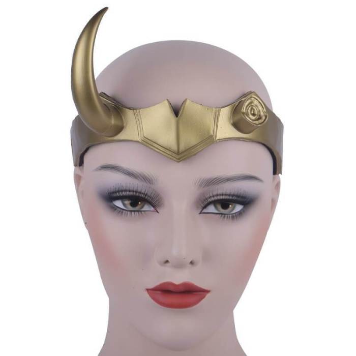 Lady Loki  Pvc Helmet Female Loki Halloween Cosplay Costume Props