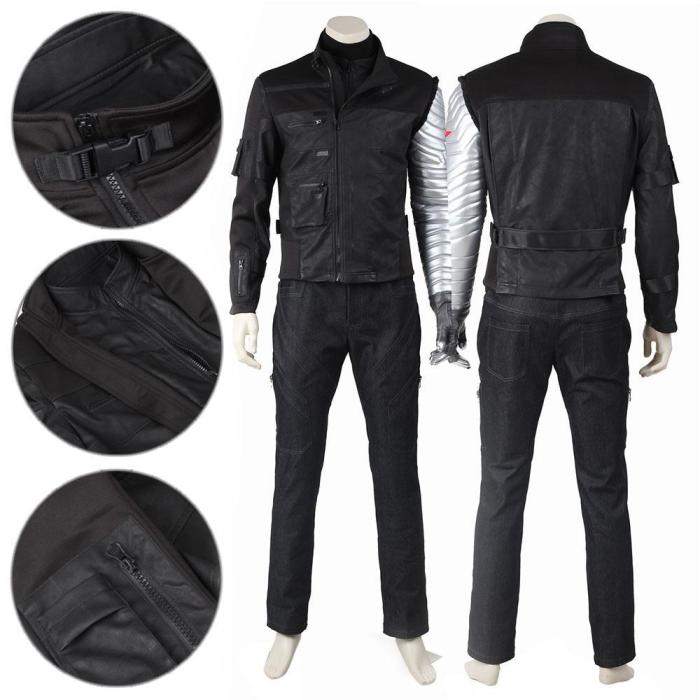 Winter Soldier James Buchanan Captain America Civil War Bucky Barnes Cosplay Costume