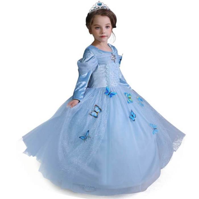Kids Princess Cinderella Halloween Party Dress Up Cosplay Costume