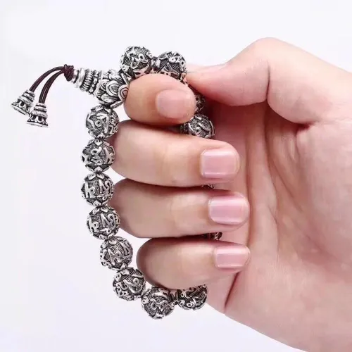 Engraved Mala Beads Bracelets
