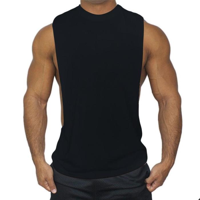 Men'S Gyms Fitness Sleeveless Shirt Cotton Tank Tops
