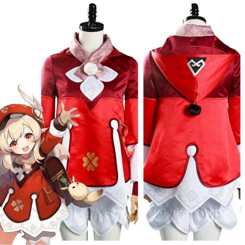 Game Genshin Impact - Klee Coat Hat Outfits Halloween Carnival Suit Cosplay Costume