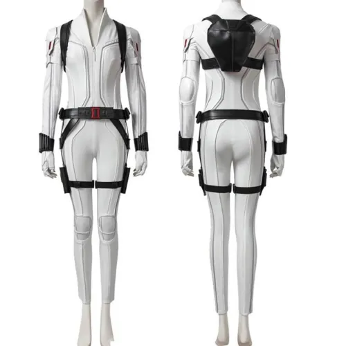 Black Widow  Natasha Romanoff White Cosplay Costume Suit Outfit
