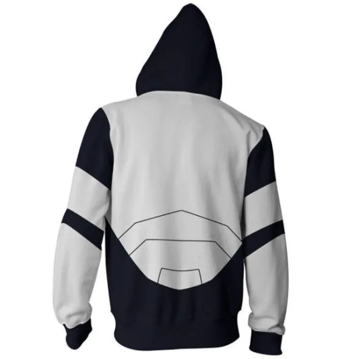 My Hero Academy Anime Iida Tenya Cosplay Unisex 3D Printed Hoodie Sweatshirt Jacket With Zipper