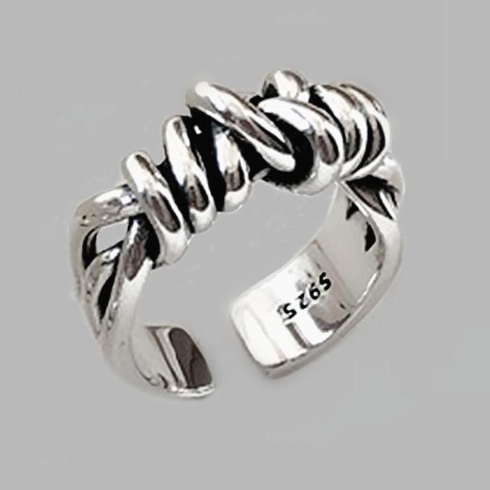 Sterling Silver Tangled Knots Ring