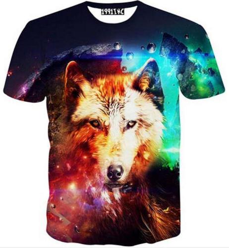 Galaxy Wolf 3D T-Shirt