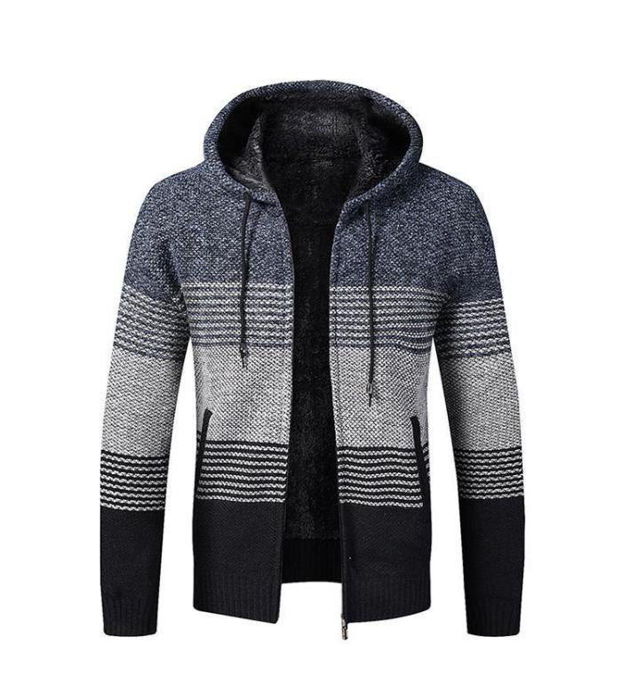 Autumn Winter  Thick Sweater Coat Man Hooded